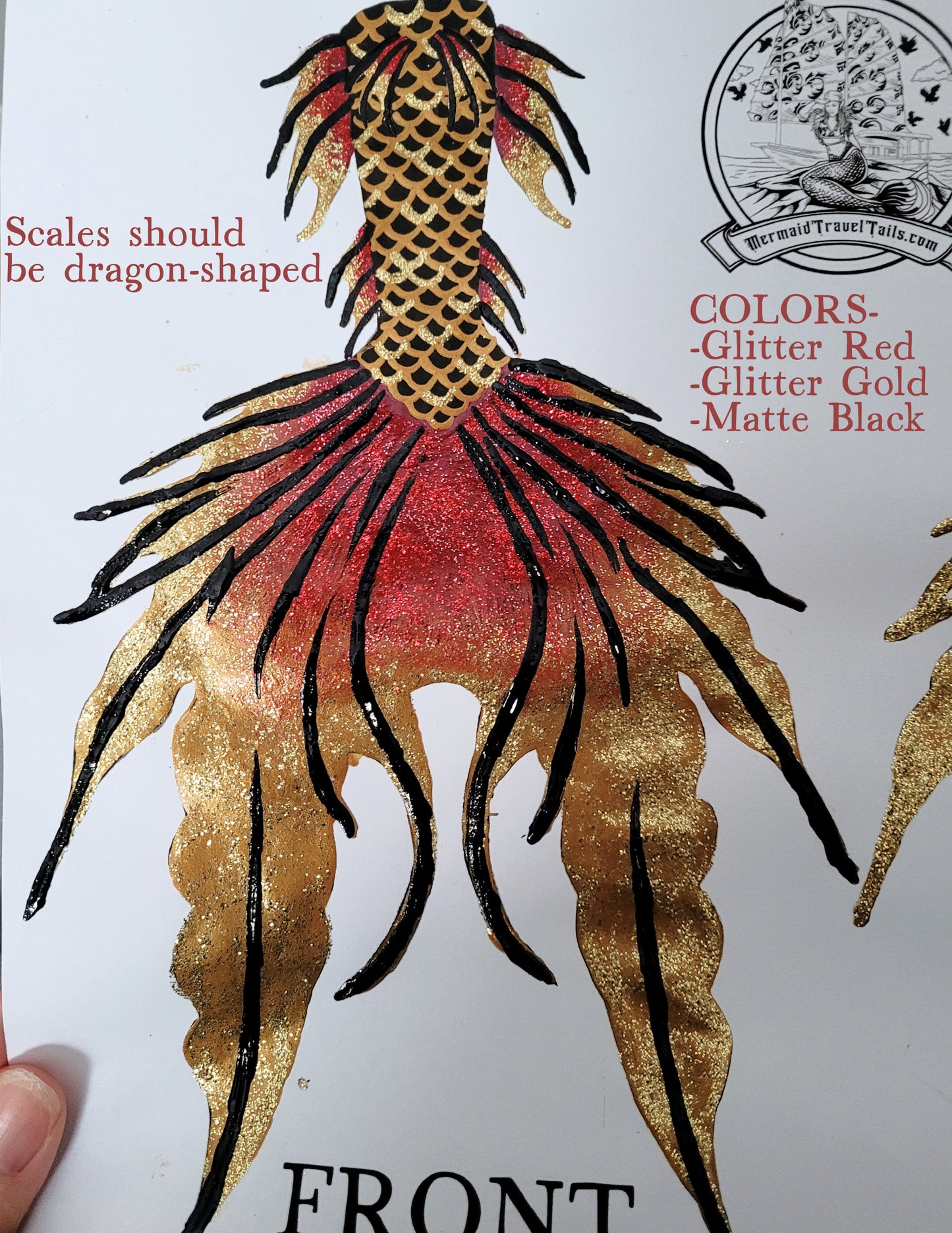 Custom Dragon Mermaid Design